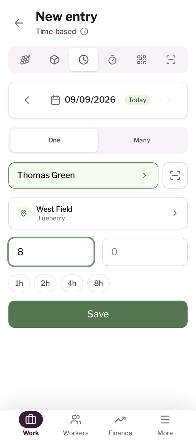 Harvest registration screen in the Harvest Wisely app (2)